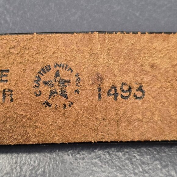 Vintage Leather Statement Belt Embossed Sunrise & Landscape Scenery Size Small - Picture 10 of 13